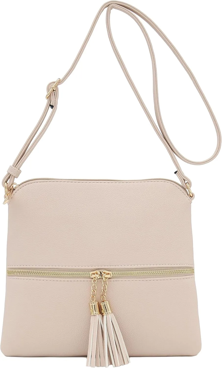 DELUXITY Lightweight Medium Crossbody Bag with Tassel