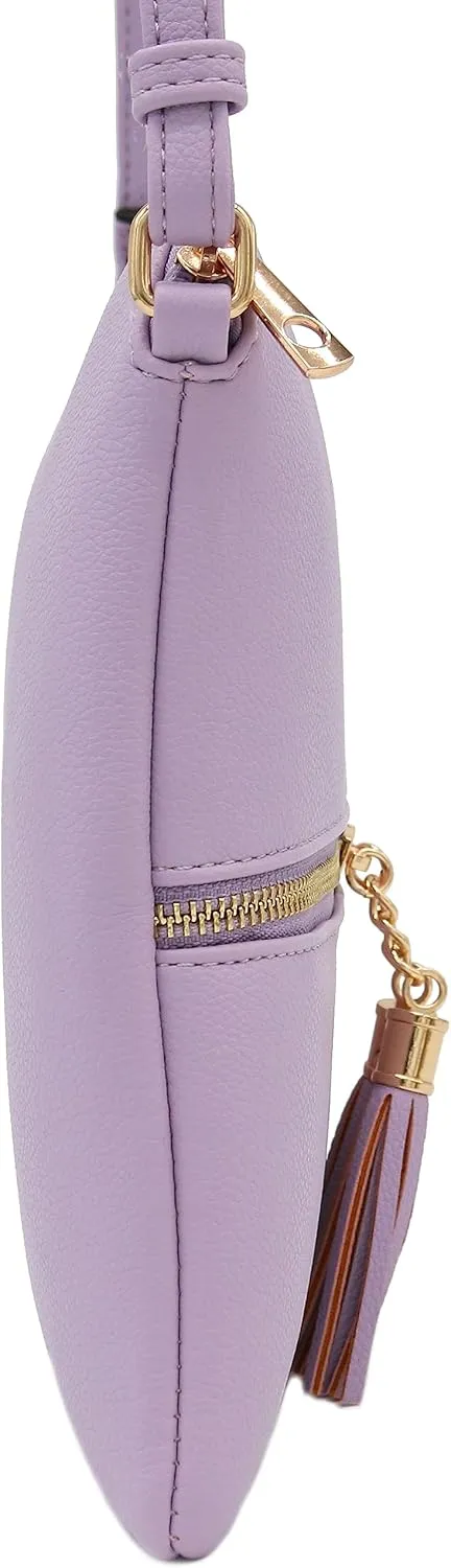 DELUXITY Lightweight Medium Crossbody Bag with Tassel