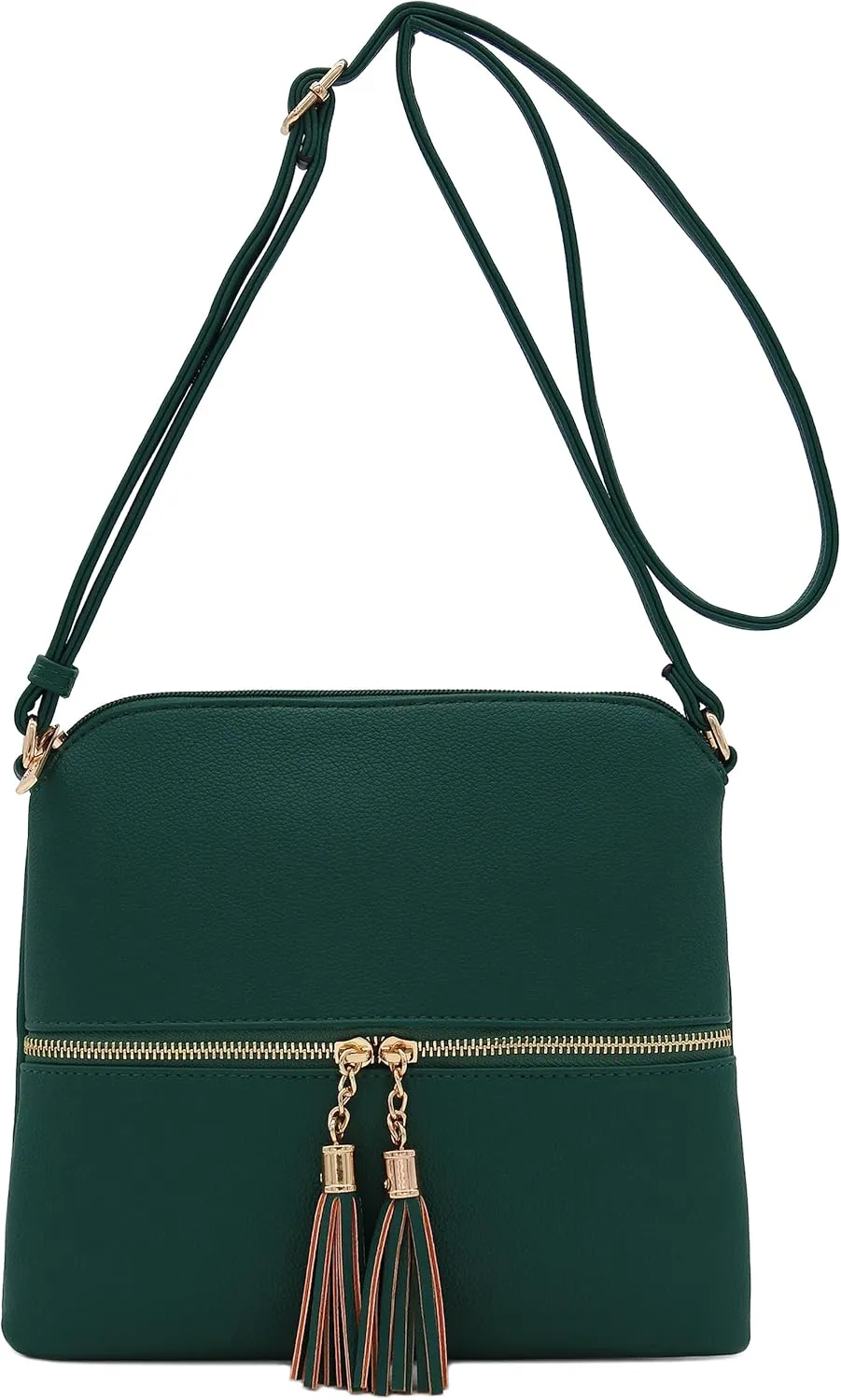 DELUXITY Lightweight Medium Crossbody Bag with Tassel