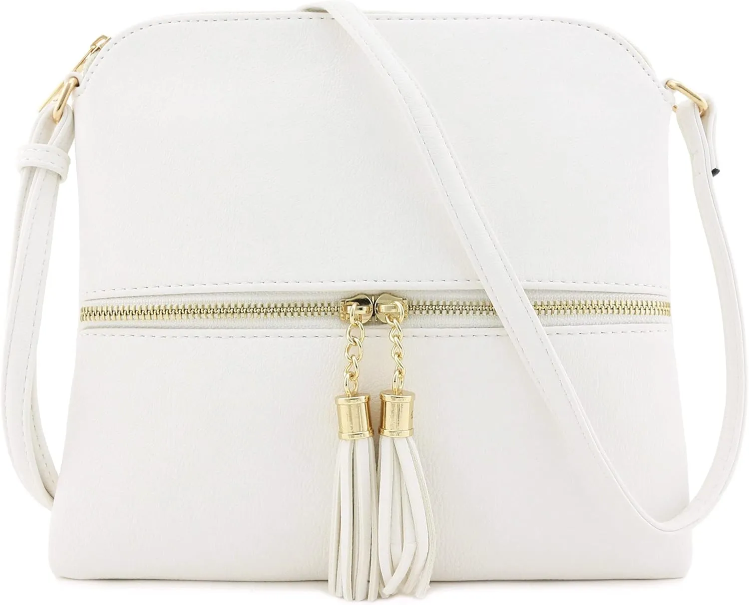 DELUXITY Lightweight Medium Crossbody Bag with Tassel