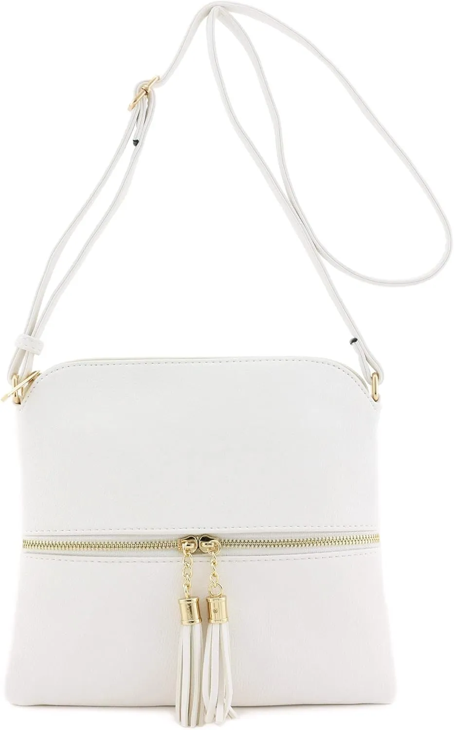 DELUXITY Lightweight Medium Crossbody Bag with Tassel