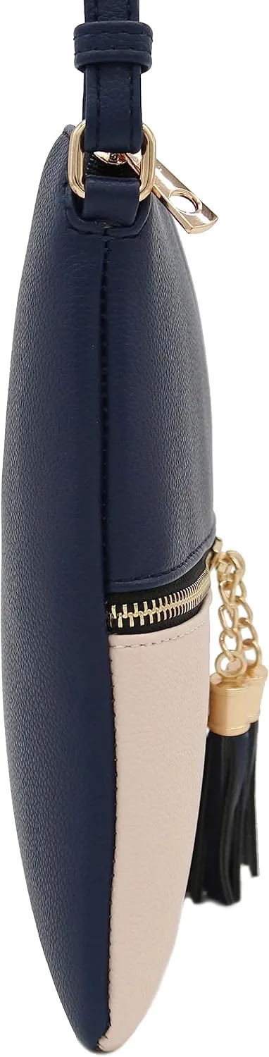 DELUXITY Lightweight Medium Crossbody Bag with Tassel
