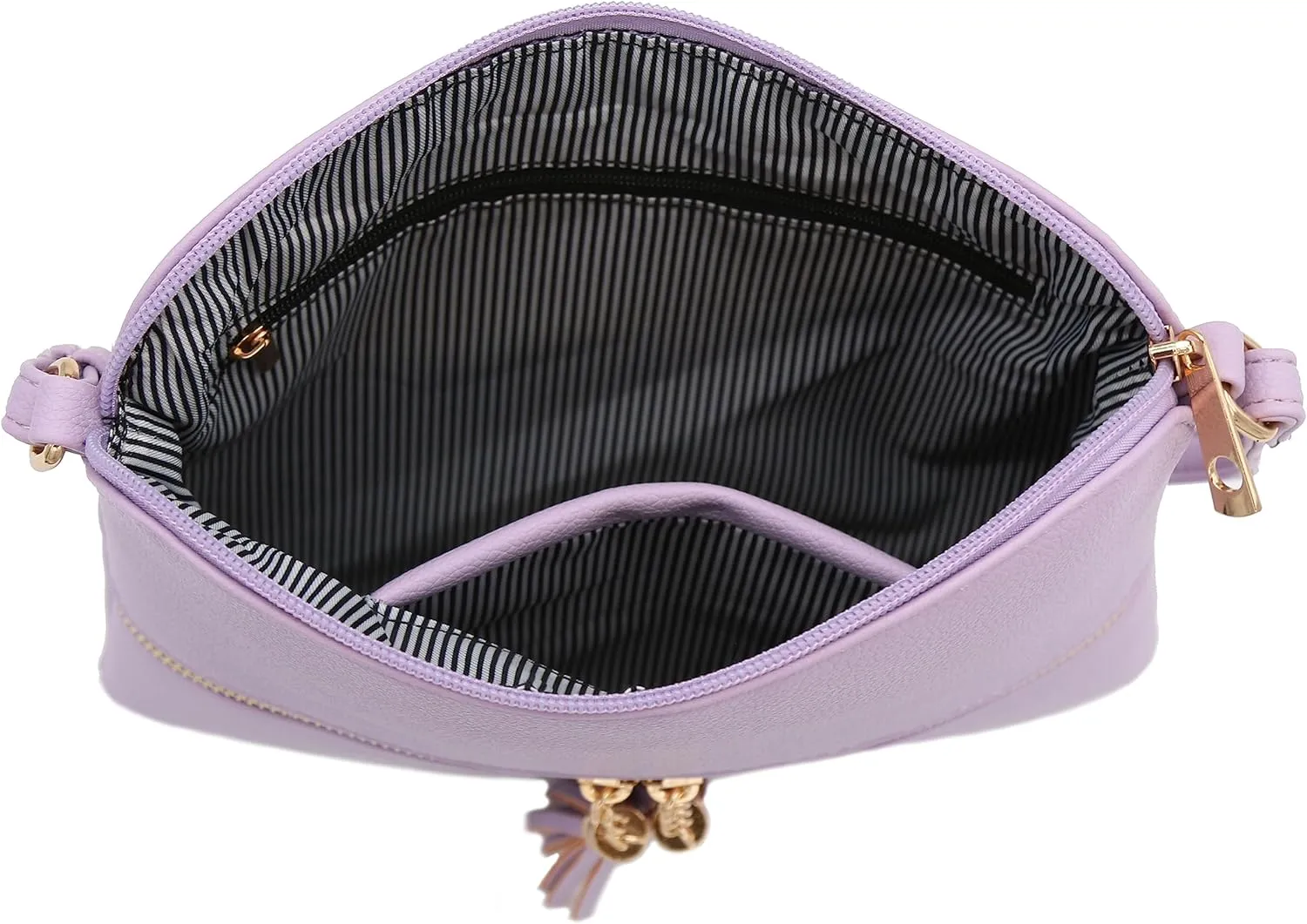 DELUXITY Lightweight Medium Crossbody Bag with Tassel