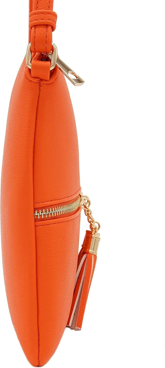 DELUXITY Lightweight Medium Crossbody Bag with Tassel