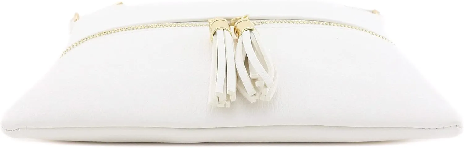 DELUXITY Lightweight Medium Crossbody Bag with Tassel