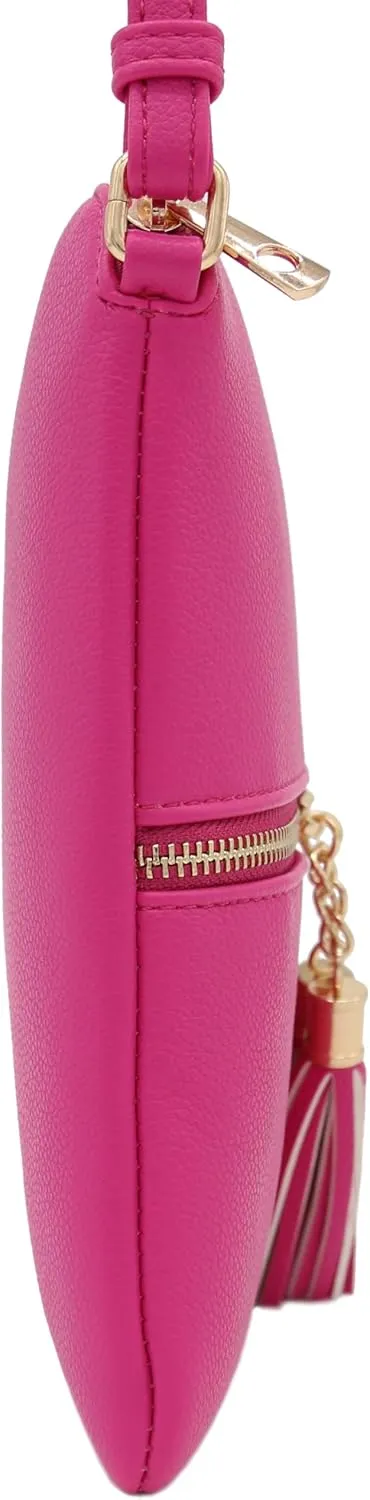 DELUXITY Lightweight Medium Crossbody Bag with Tassel