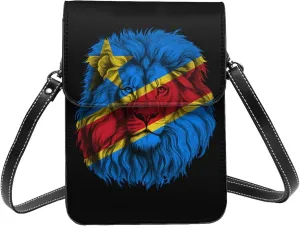 Democratic Republic Of Congo Lion Flag Small Crossbody Bag Is A Shoulder Bag Designed For Women And Girls Cell Phone Crossbody Wallet Purses With Card Slots Adjustable Strap