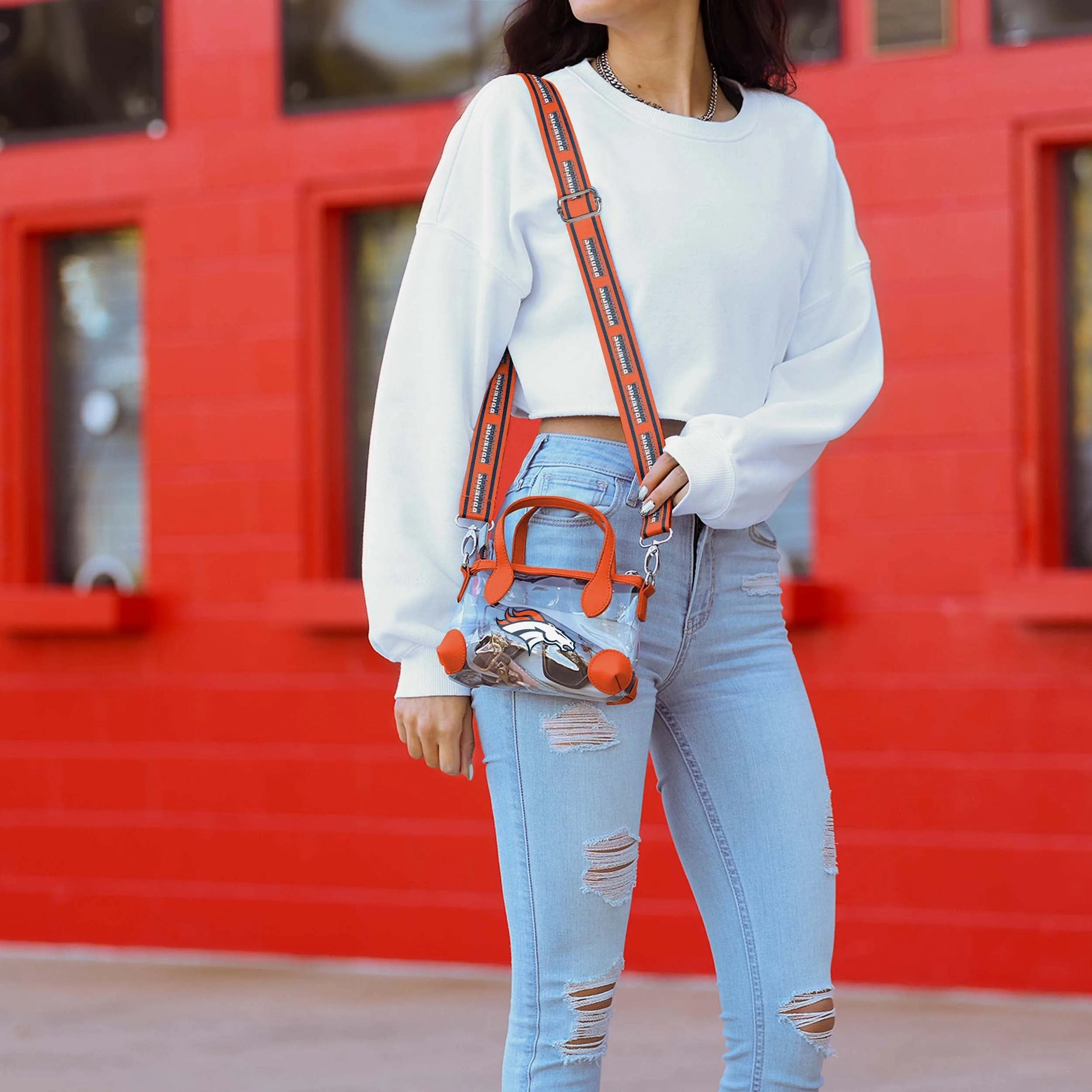 Denver Broncos Big Logo Clear Crossbody Mini Purse