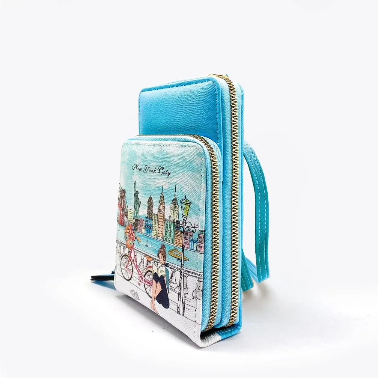 DESIGN U.S.A. SOUVENIR Girls & WomenFashion Elegant Crossbody Cell Phone Multiple Pockets Credit Card Slots