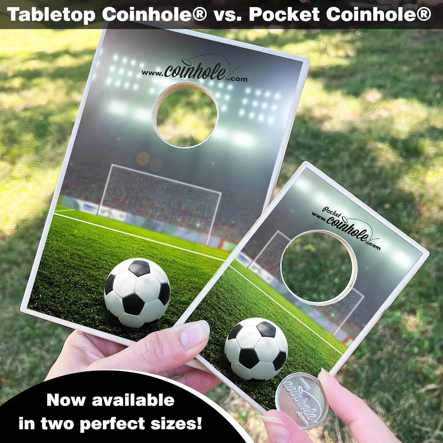 Desktop Coin Bouncing Party Set | Tabletop Cornhole Board | Small Travel Game Includes Coins