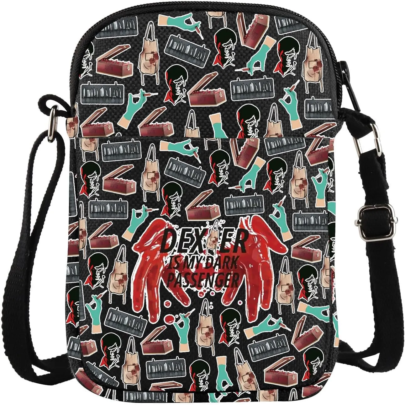 Dexter Is My Dark Passenger Crossbody Bag Dexter Blood Dexter Fans Gifts Crime TV Show Merch