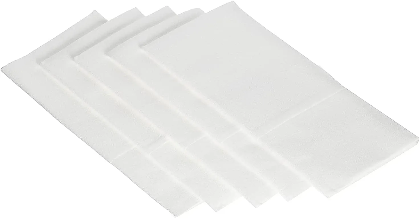 Disposable Cloth Like Napkins, Built-in Flatware Pocket, Wedding Party Linen Feel White Napkin, Prefolded for Silverware,50 Count