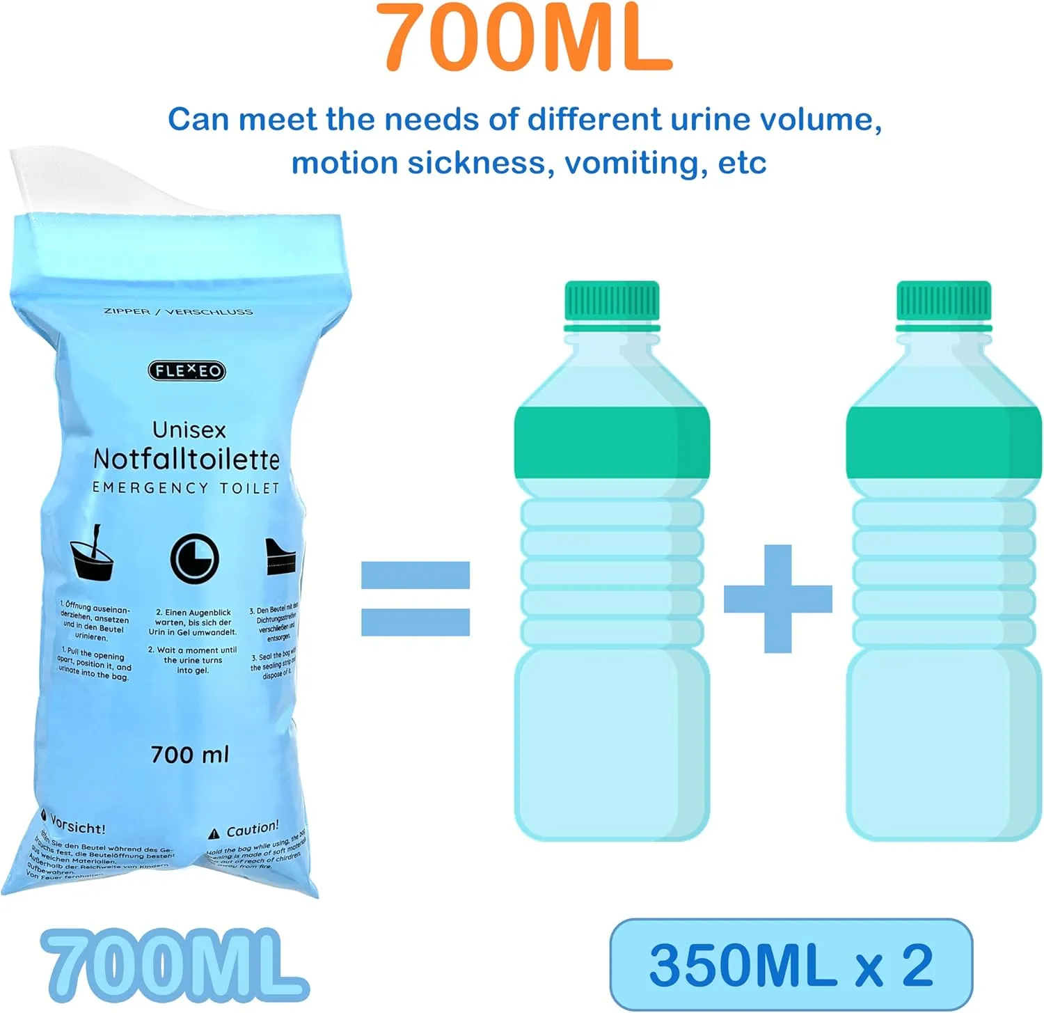 Disposable Urine Bag,12/5 PCS Urine Bag,700ml Pee Bags for Travel for Women/Men,Vomit Bags Suitable for Outdoor Camping Traffic Jam Pregnant Women Patients