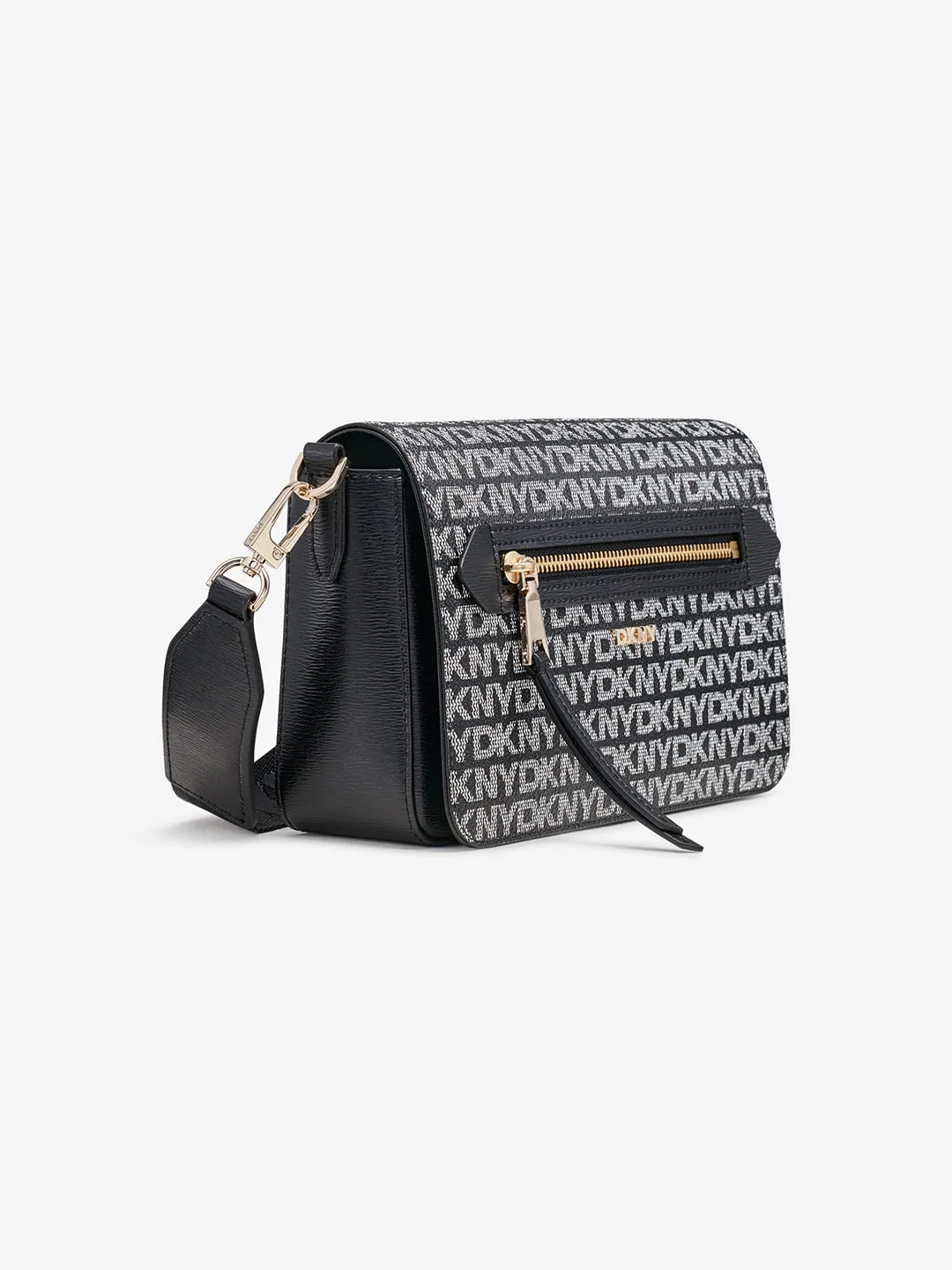 Dkny Women Black Printed Crossbody Bag
