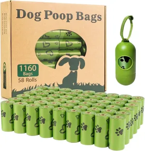 Dog Poo Bags Biodegradable -1160 Count/58 Refill Rolls Waste Bags, Extra Strong Thick Poo Bags for Dogs, Pet - Sented
