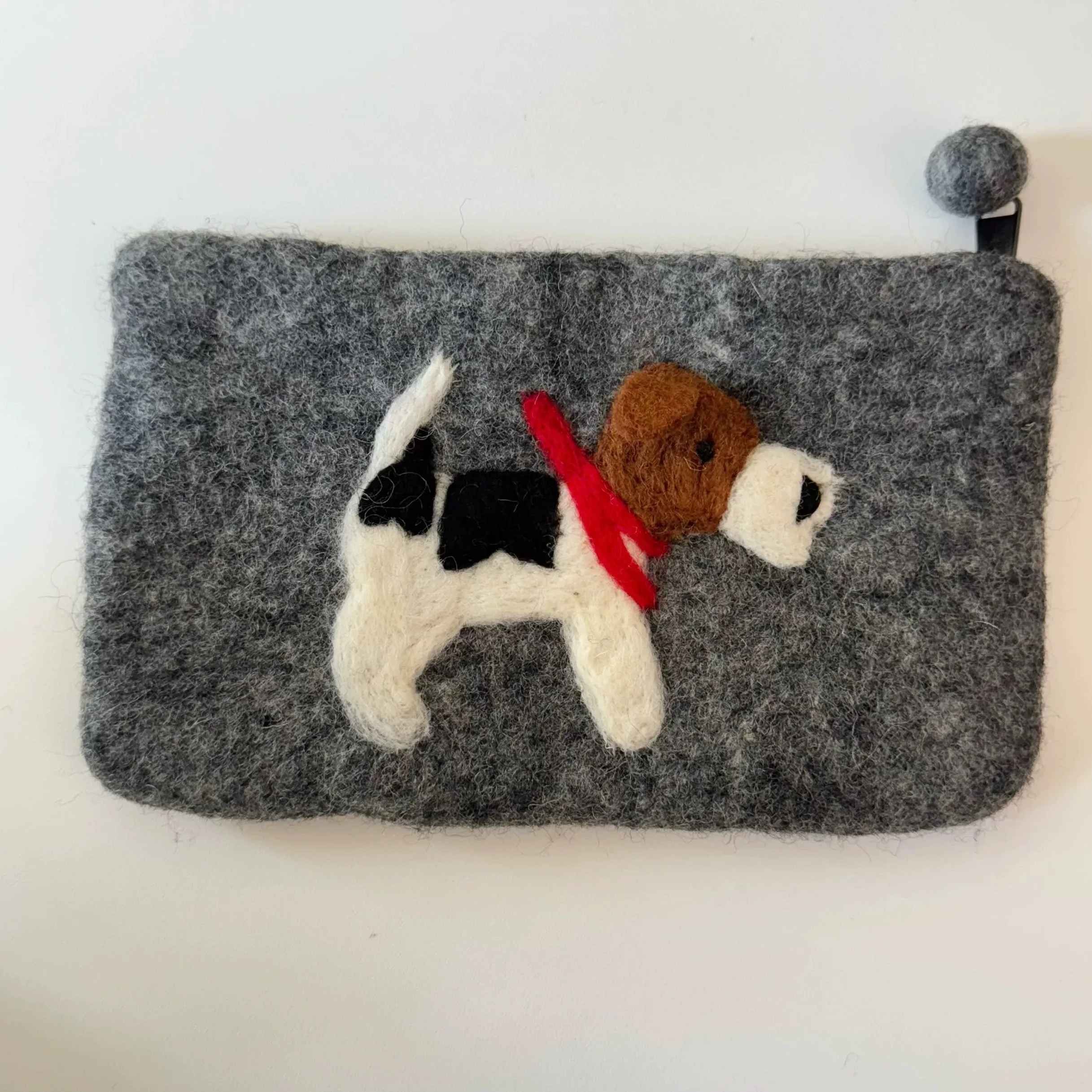 Dog Wool Felt Coin Purse Bags