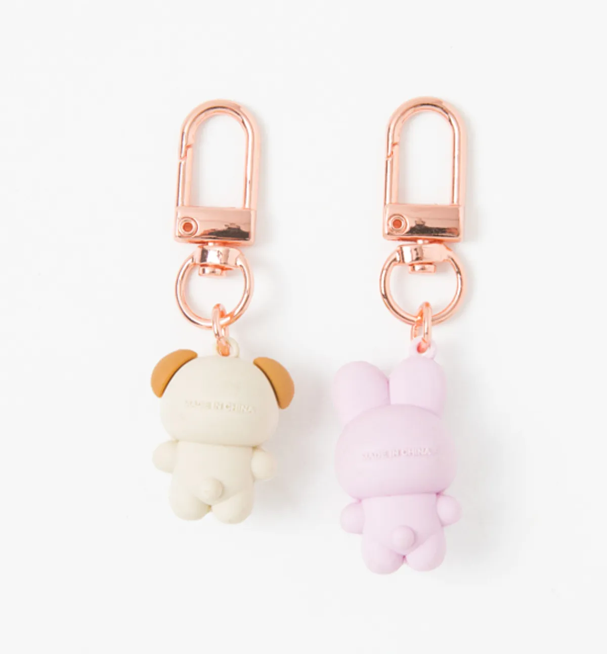 Doggy & Rabbit Mini Keyring Set