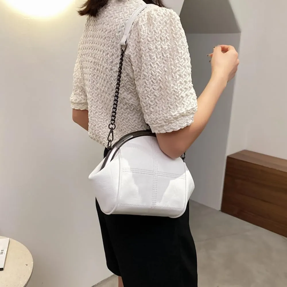 Downupdown Women Purses Handbags Kiss Lock Satchel Bag Chain Shoulder Bag PU Leather Hobo Bags Crossbody Bag Clutch Wallet