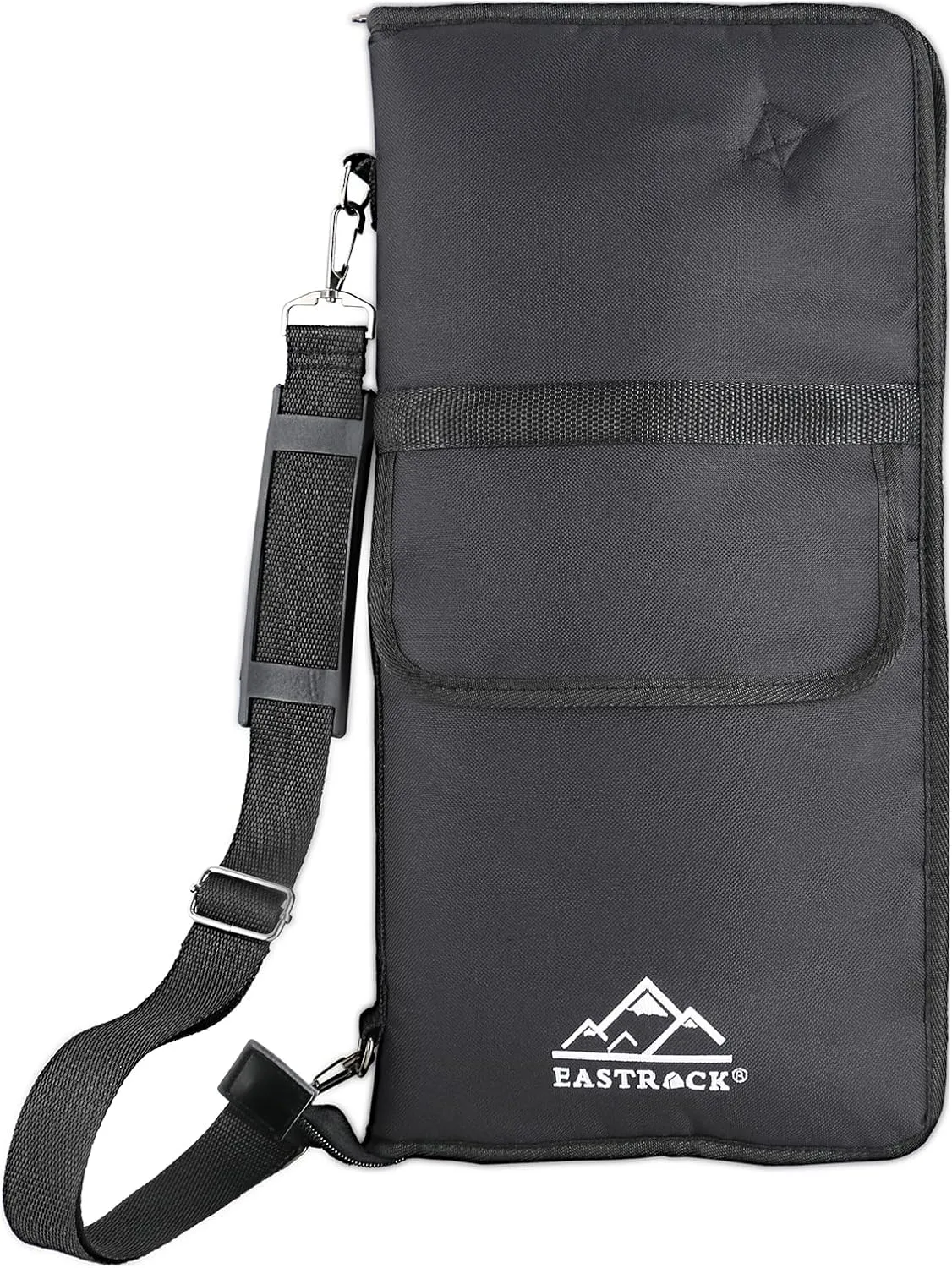 EASTROCK Drumsticks Bag Holder Thickened Large Capacity Drum Sticks Bag with Carrying Strap for Drumsticks Brushes Mallets,Holds Up to 20 drumsticks (Black)