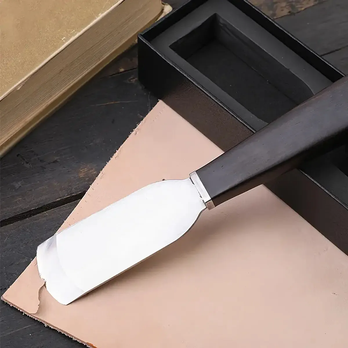 Ebony Handle French Skiving Knife V3