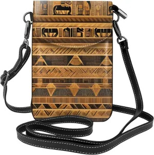Egyptian Frescoes Women'S Crossbody Bag, Zipper Phone Wallet, &Cute Purse, Shoulder Bag, Detachable Shoulder Strap