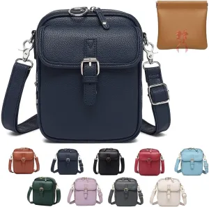 ELEGY Forcipower Crossbody Bag, Collaborate Crossbody Leather Bag with Card Slots, Double Layered Large Capacity Bags