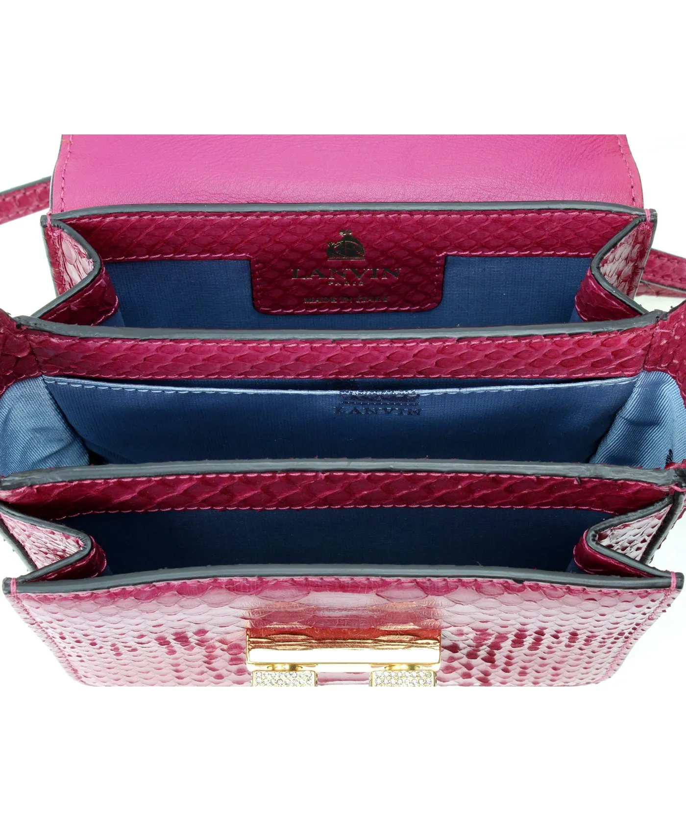 Embellished Python Shoulder Bag