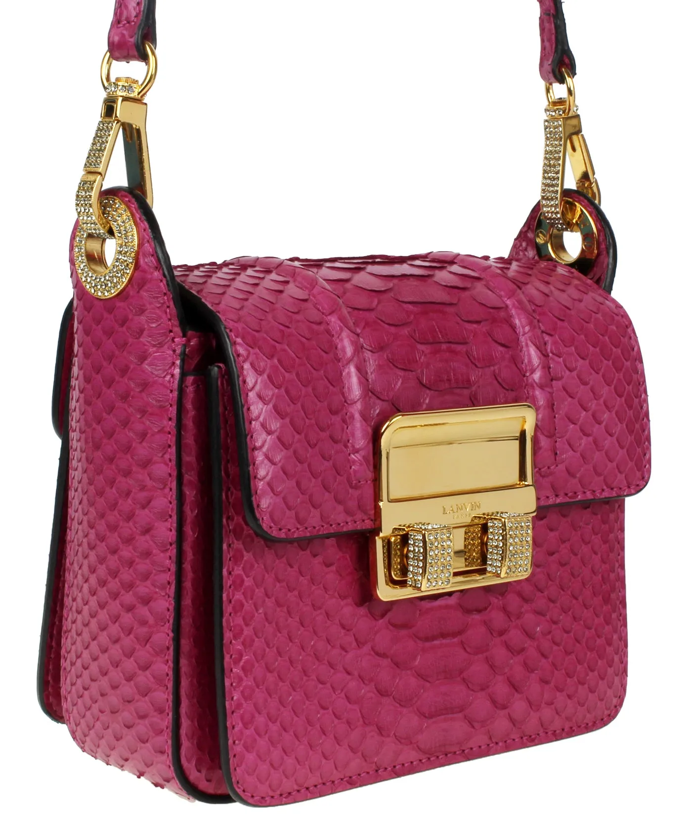 Embellished Python Shoulder Bag