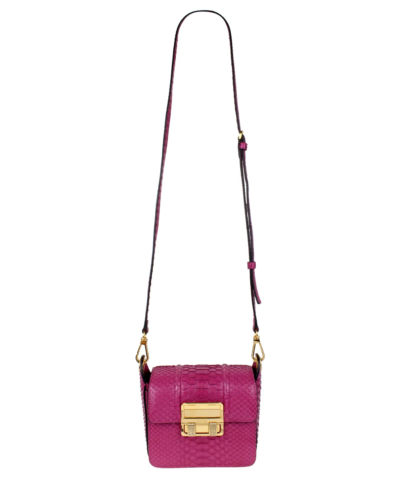 Embellished Python Shoulder Bag
