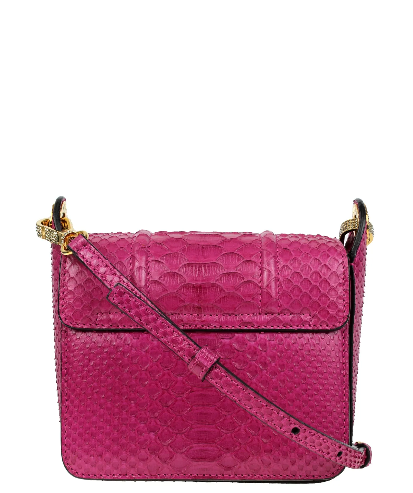 Embellished Python Shoulder Bag