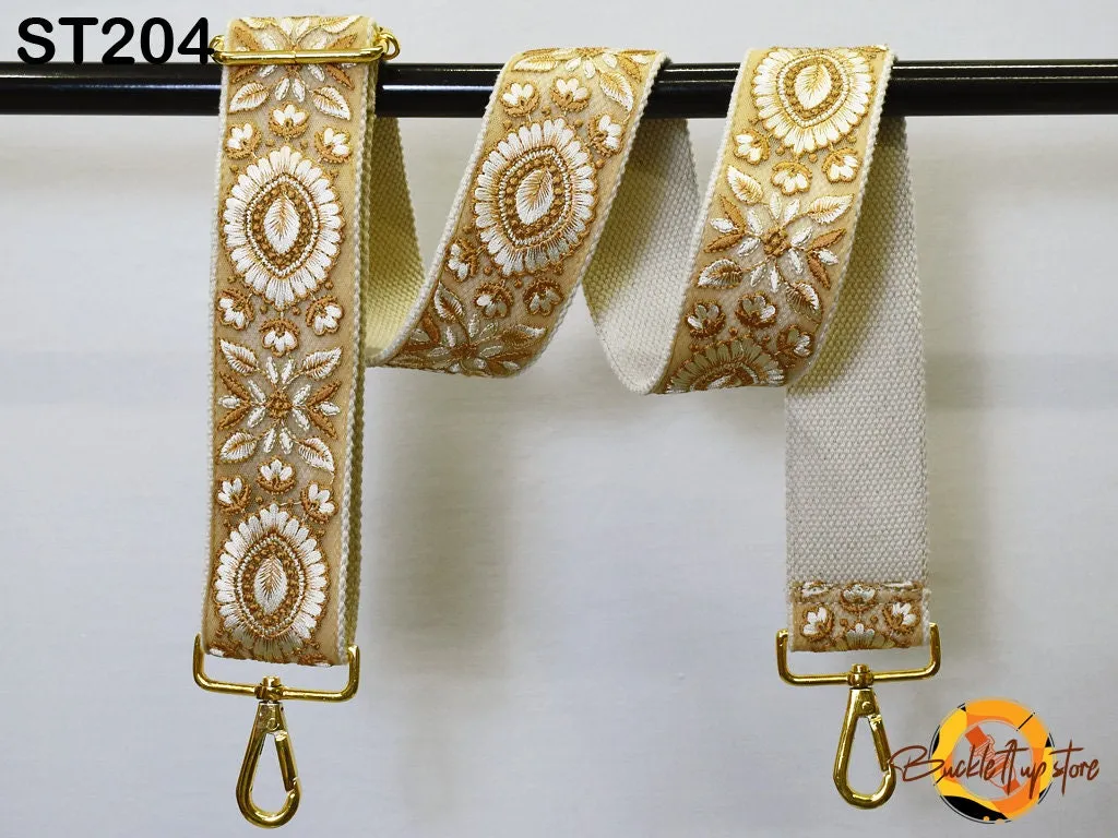 Embroidered Purse Strap Crossbody Strap for Purses Boho Bags Strap Embroidery Replacement Strap Boho Guitar Strap Handbag Strap gift for mom