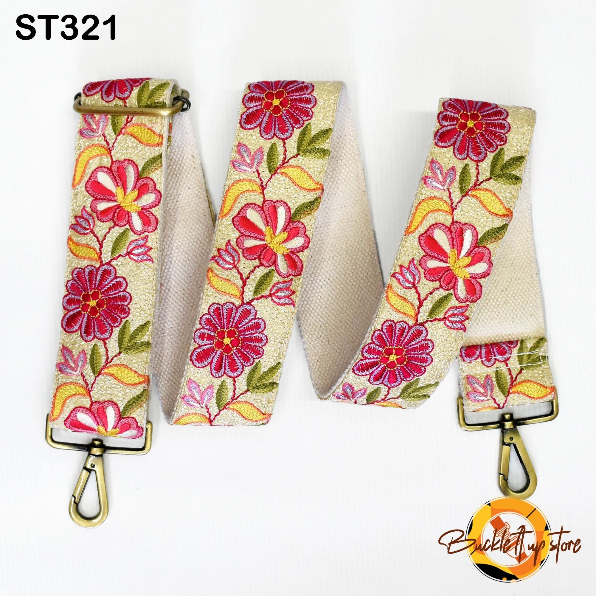 Embroidery Replacement Crossbody Strap for Purses Floral Purse Strap Embroidered Boho Bag Strap Boho Guitar Strap Handbag Strap Gift for her