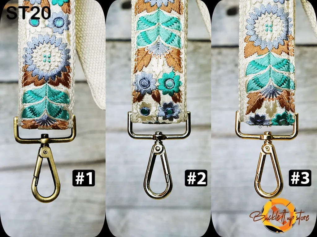 Embroidery Replacement Strap Purse Strap Crossbody Strap for Purses Embroidered Boho Bags Strap Boho Guitar Strap Handbag Strap gift for her