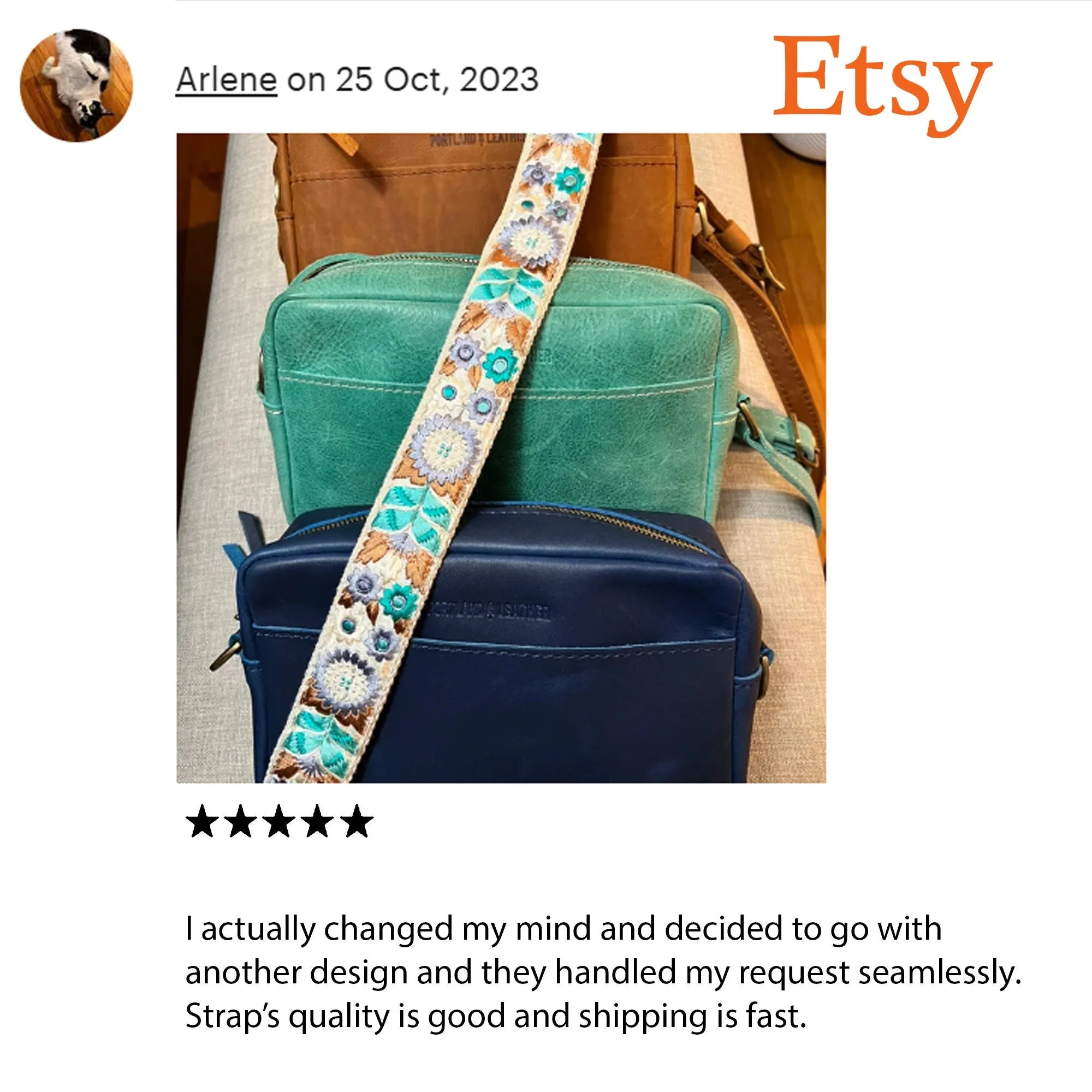 Embroidery Replacement Strap Purse Strap Crossbody Strap for Purses Embroidered Boho Bags Strap Boho Guitar Strap Handbag Strap gift for her