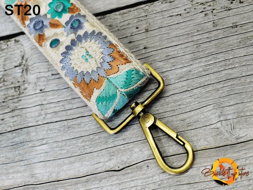 Embroidery Replacement Strap Purse Strap Crossbody Strap for Purses Embroidered Boho Bags Strap Boho Guitar Strap Handbag Strap gift for her