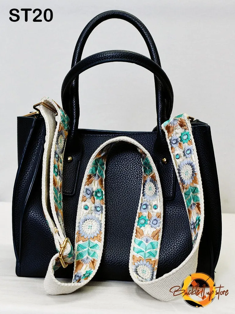 Embroidery Replacement Strap Purse Strap Crossbody Strap for Purses Embroidered Boho Bags Strap Boho Guitar Strap Handbag Strap gift for her