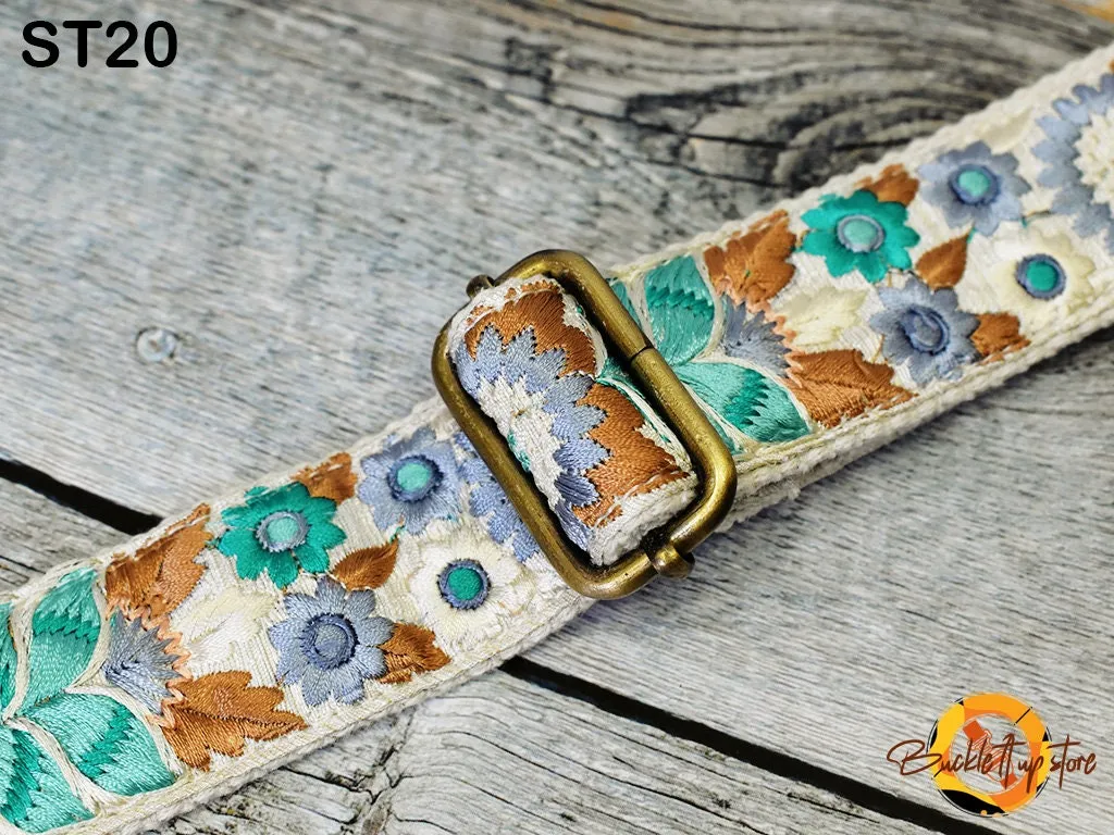 Embroidery Replacement Strap Purse Strap Crossbody Strap for Purses Embroidered Boho Bags Strap Boho Guitar Strap Handbag Strap gift for her