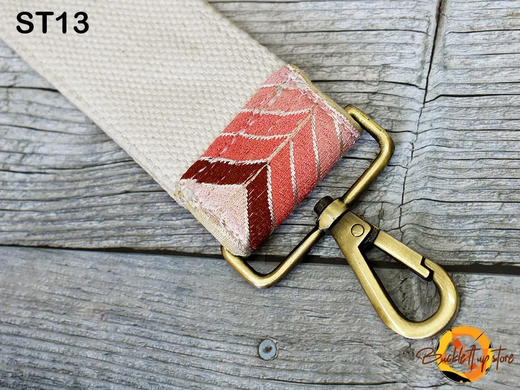 Embroidery Replacement Strap Purse Strap Crossbody Strap for Purses Embroidered Boho Bags Strap Boho Guitar Strap Handbag Strap gift for her