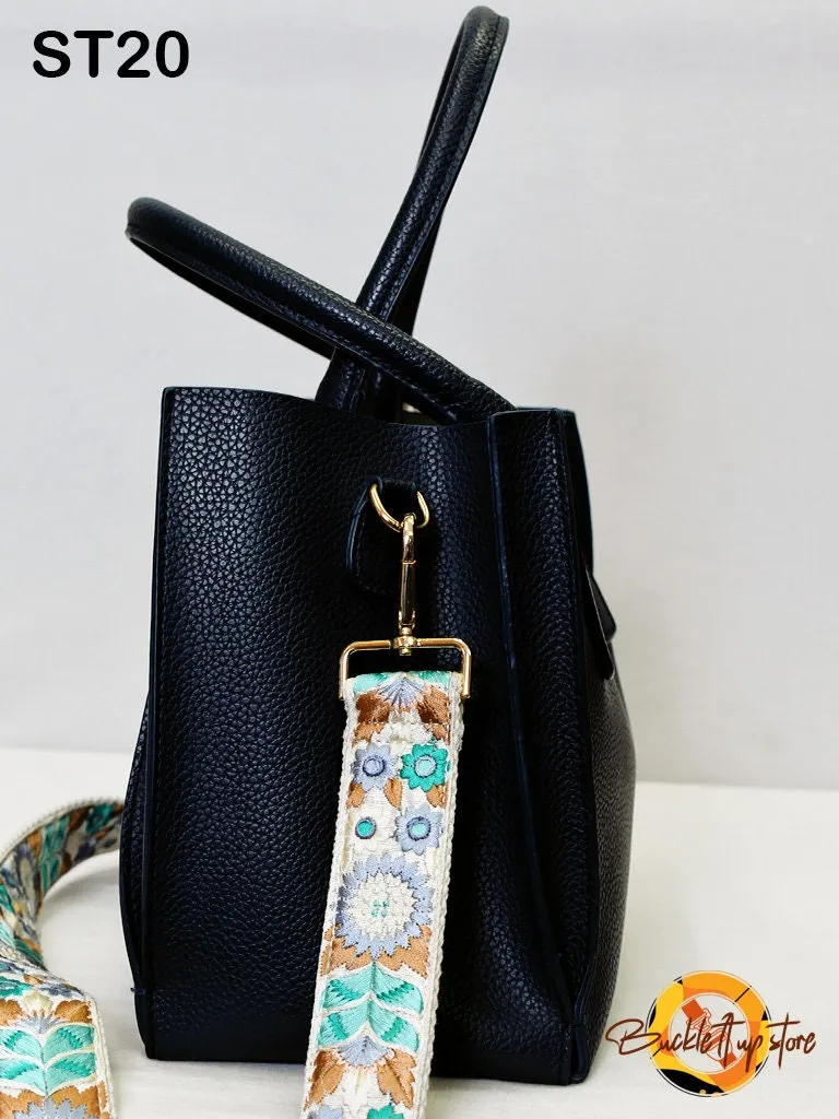 Embroidery Replacement Strap Purse Strap Crossbody Strap for Purses Embroidered Boho Bags Strap Boho Guitar Strap Handbag Strap gift for her