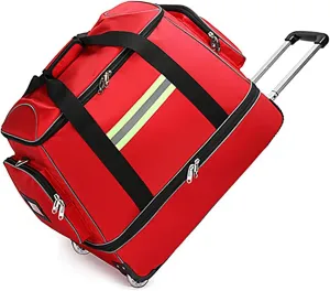 Emergency First Aid Bag,Waterproof Trolley Rolling Medical Bag,Portable First Aid Bag High Capacity Backpack(B)