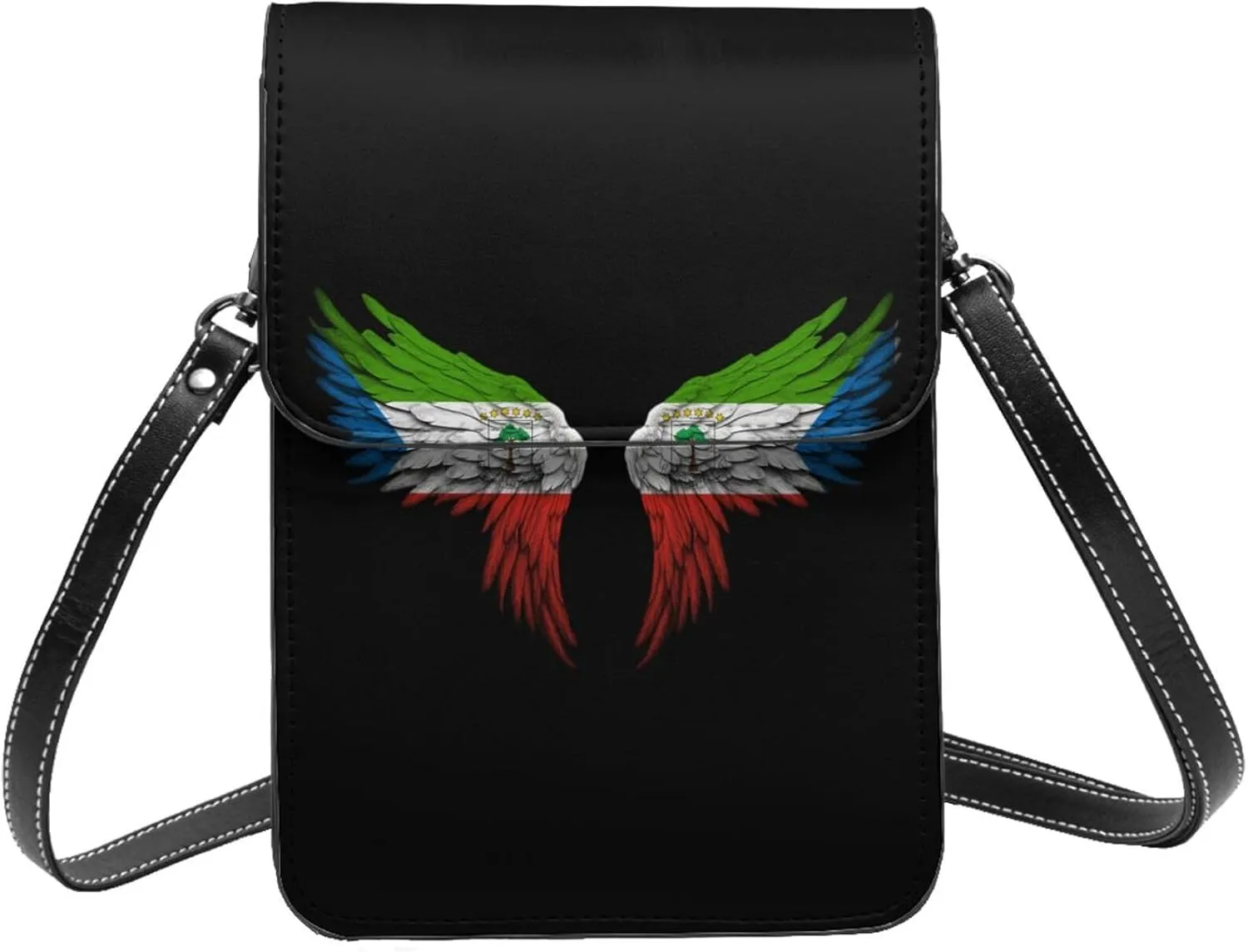 Equatorial Guinea Equatorial Guinean Flag Wings Small Crossbody Bag Is A Shoulder Bag Designed For Women And Girls Cell Phone Crossbody Wallet Purses With Card Slots Adjustable Strap