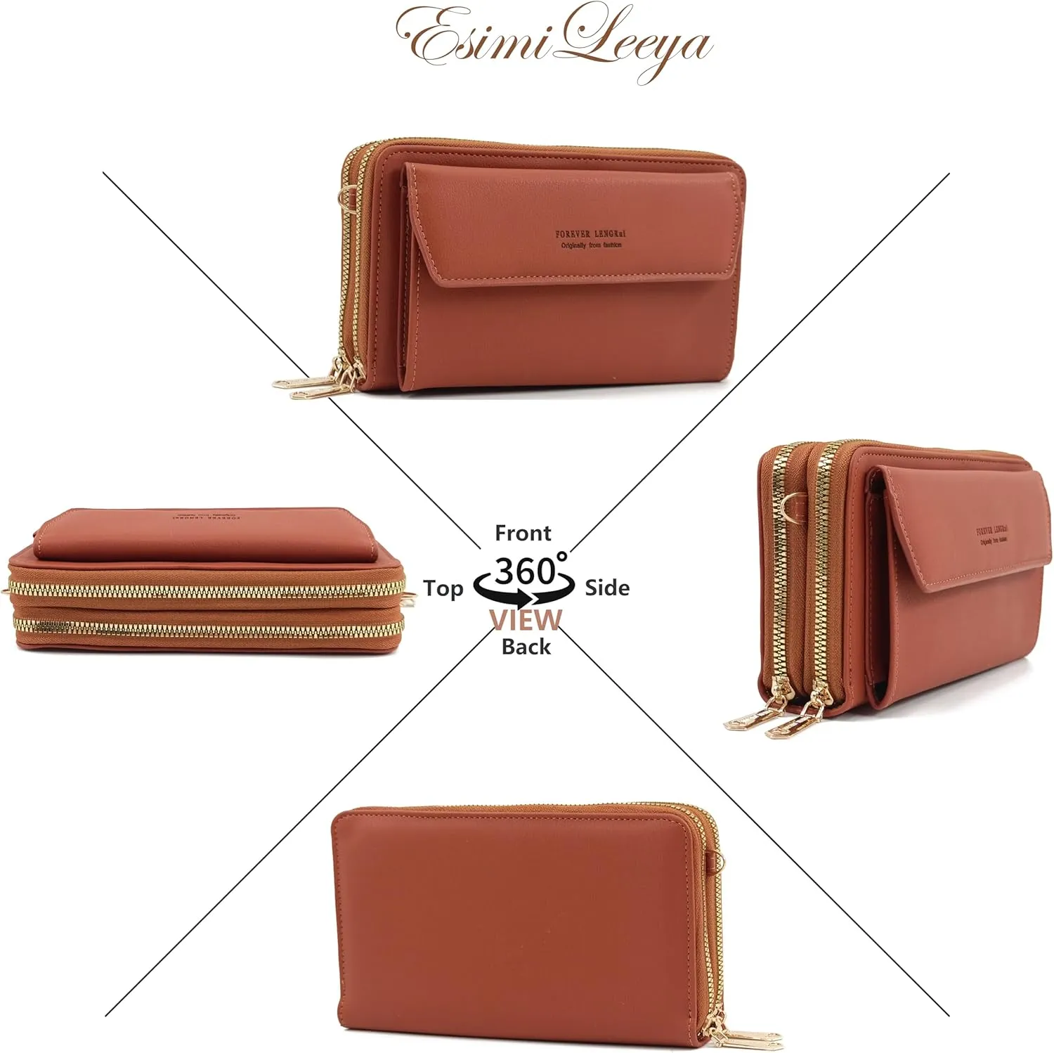 Esimileeya Compact Small Crossbody Bags for Women Trendy Clutch Handbag Purses for Women Lady Cell Phone Wallet Shoulder Bag