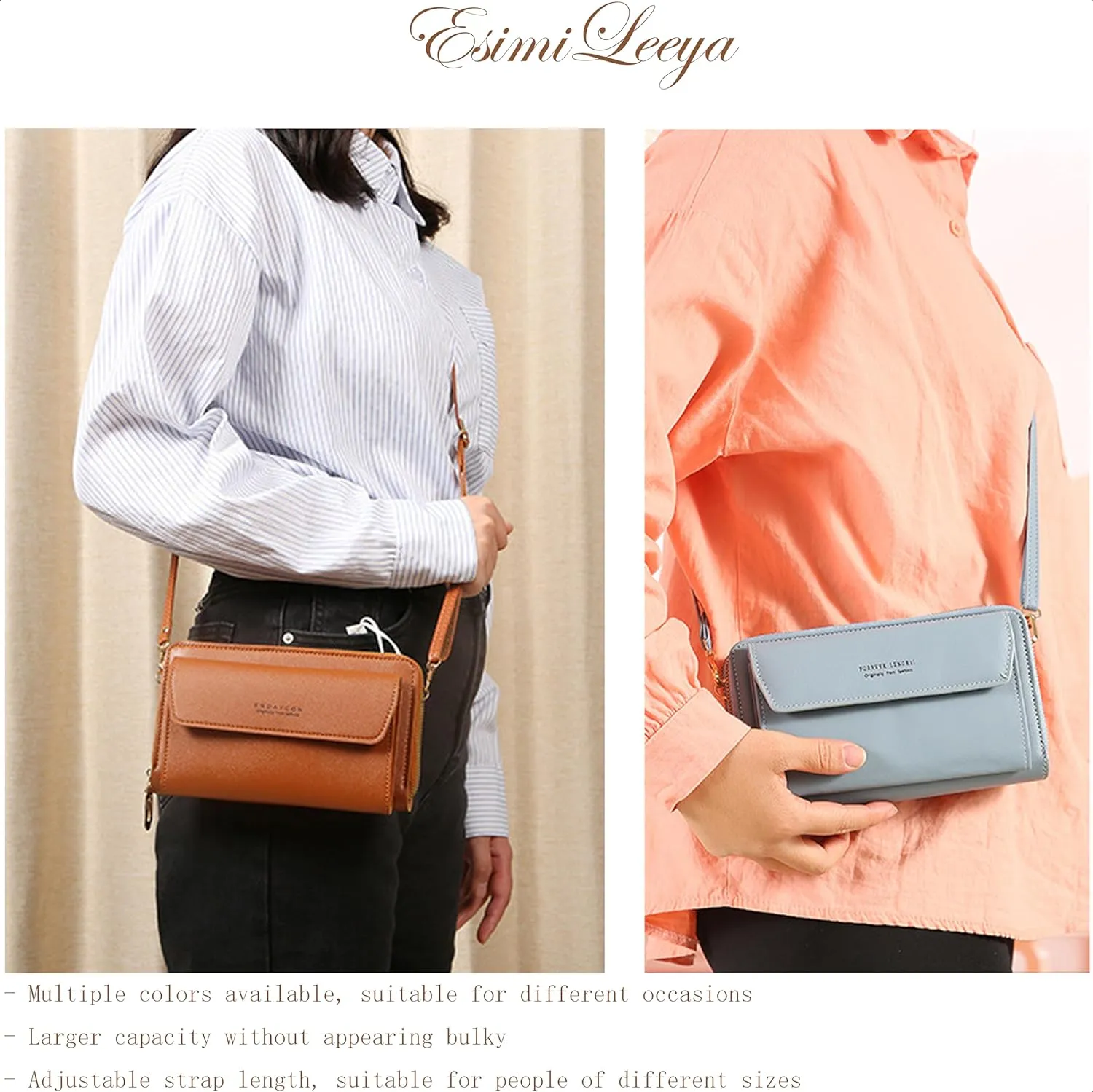 Esimileeya Compact Small Crossbody Bags for Women Trendy Clutch Handbag Purses for Women Lady Cell Phone Wallet Shoulder Bag