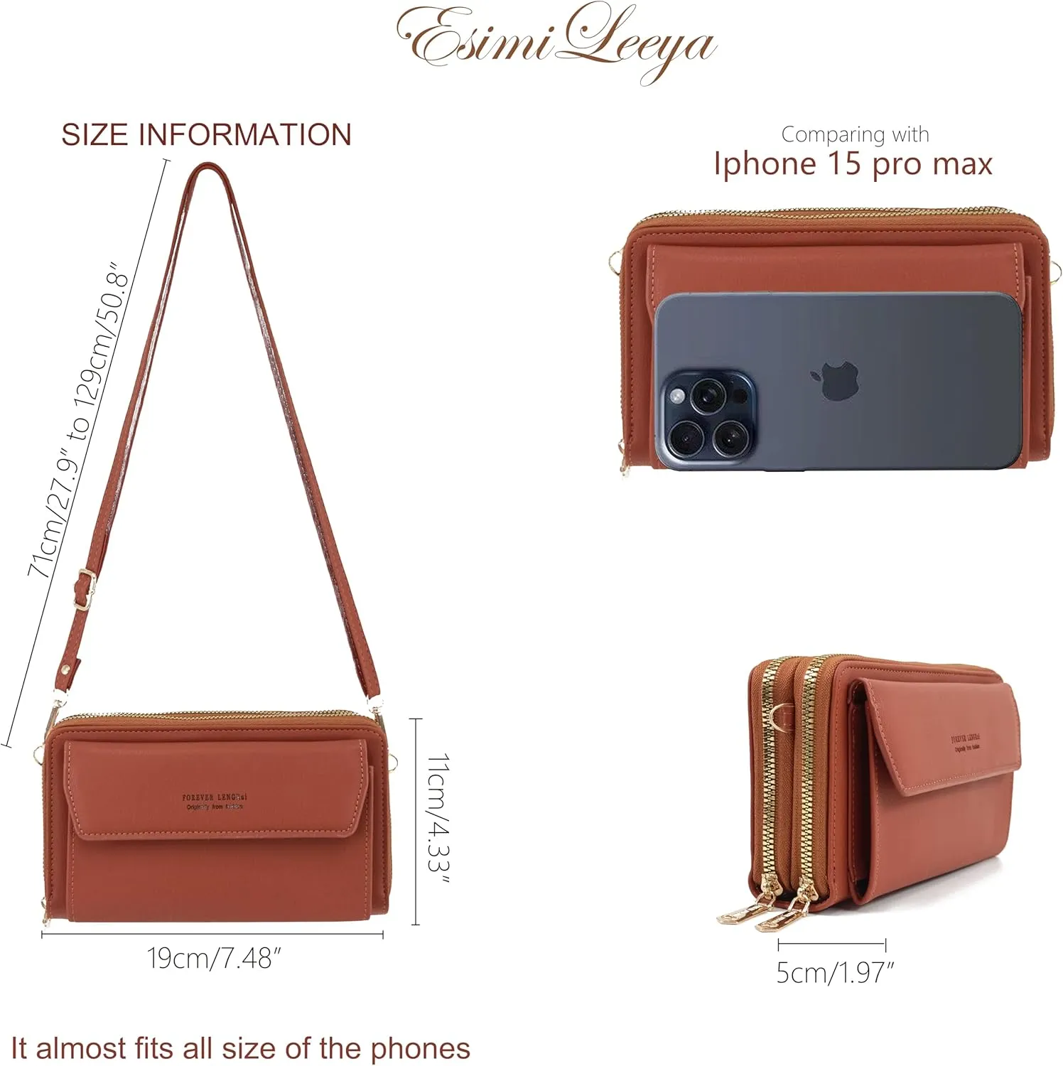Esimileeya Compact Small Crossbody Bags for Women Trendy Clutch Handbag Purses for Women Lady Cell Phone Wallet Shoulder Bag