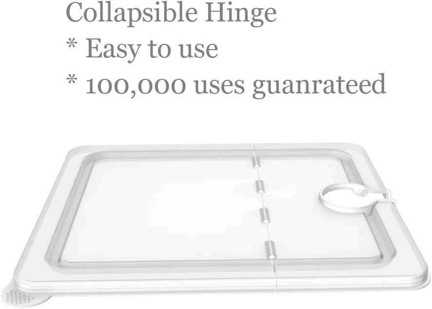 EVERIE Sous Vide Container 12 Qt with Collapsible Hinged Lid and Rack, Compatible with Anova Nano and AN500-US00 and Instant Pot, SET-12-NANO-PP