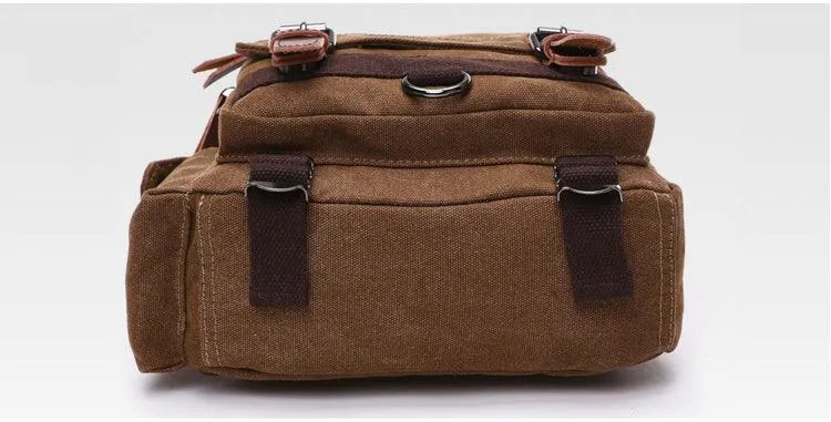 Exquisite Outdoor Canvas Crossbody Bag Travel Shoulder Bag- Blue
