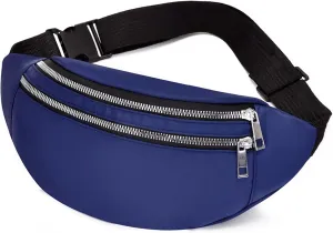 Fanny Pack Men Waist Bag Breast Package Waterproof Outdoor Sports Chest Bag Pouch Korean-Style Fanny Pouch Crossbody Male Banana Bags (Blue)