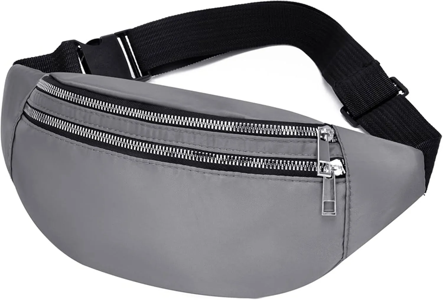Fanny Pack Men Waist Bag Breast Package Waterproof Outdoor Sports Chest Bag Pouch Korean-Style Fanny Pouch Crossbody Male Banana Bags (Gray)