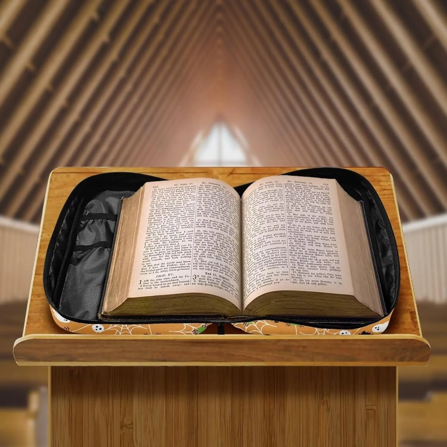 Fashion Bible Cover for Women Large Bible Case for Men Crossbody Bag Scripture Case Christian Gift