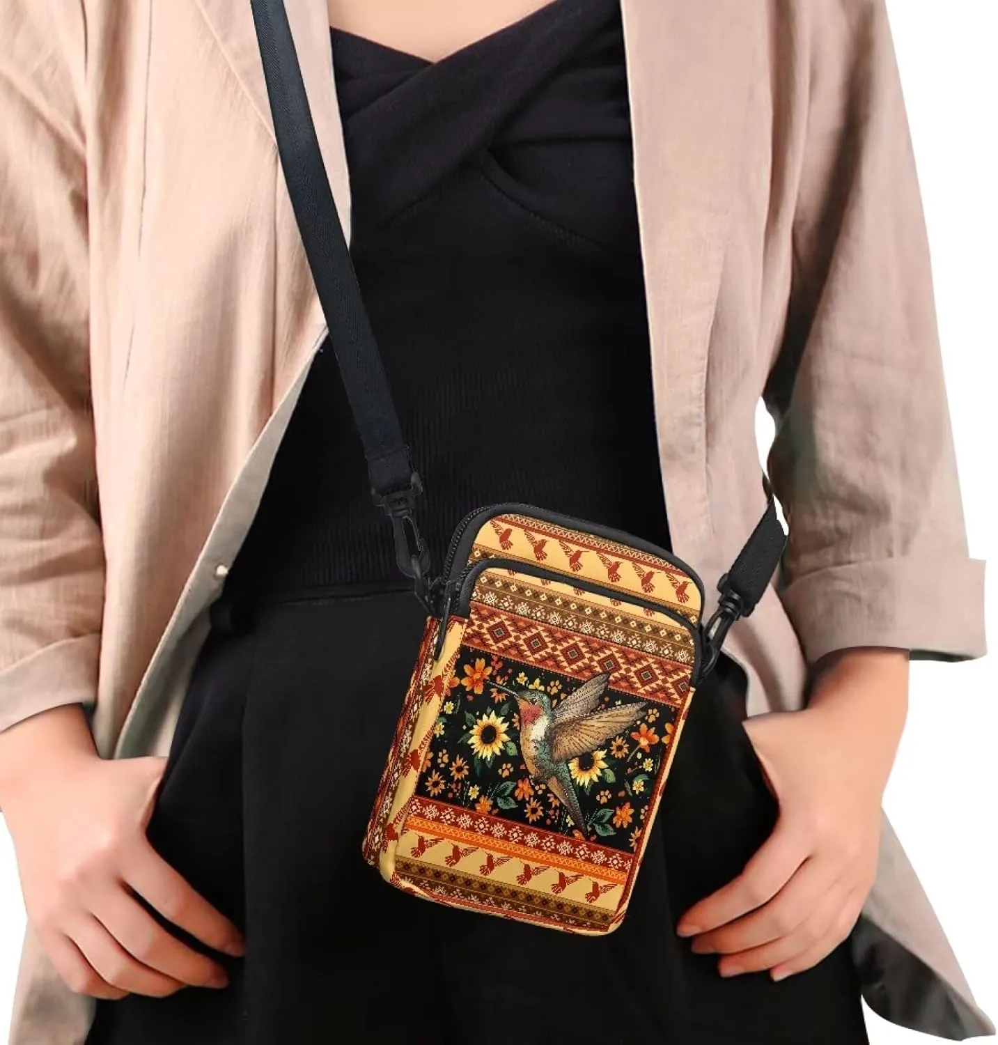 Fashion Crossbody Bags Organizer, Small Phone Purse Wallet with Detachable Shoulder Strap for Travel